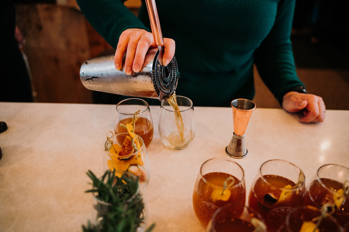pouring drink
