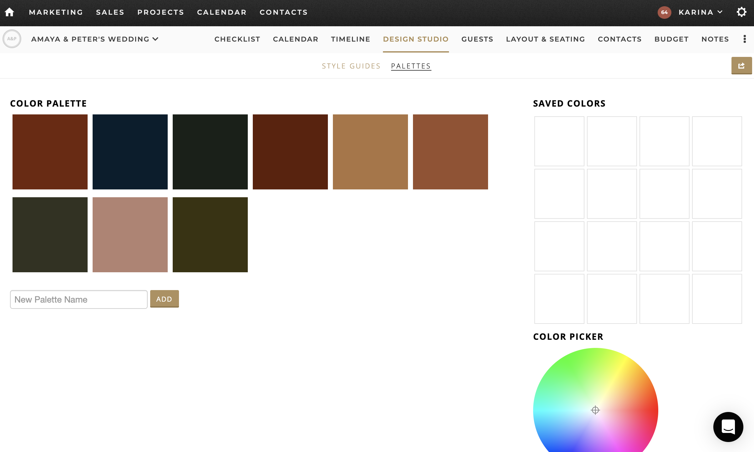 color palette