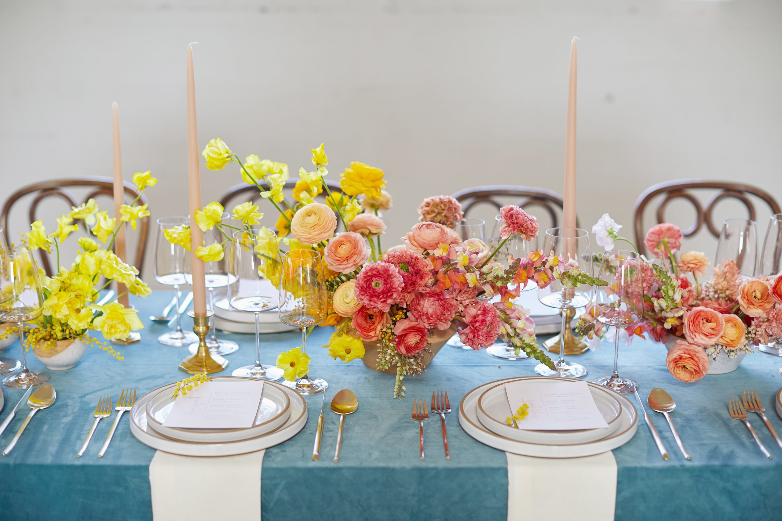 Bright tablescape