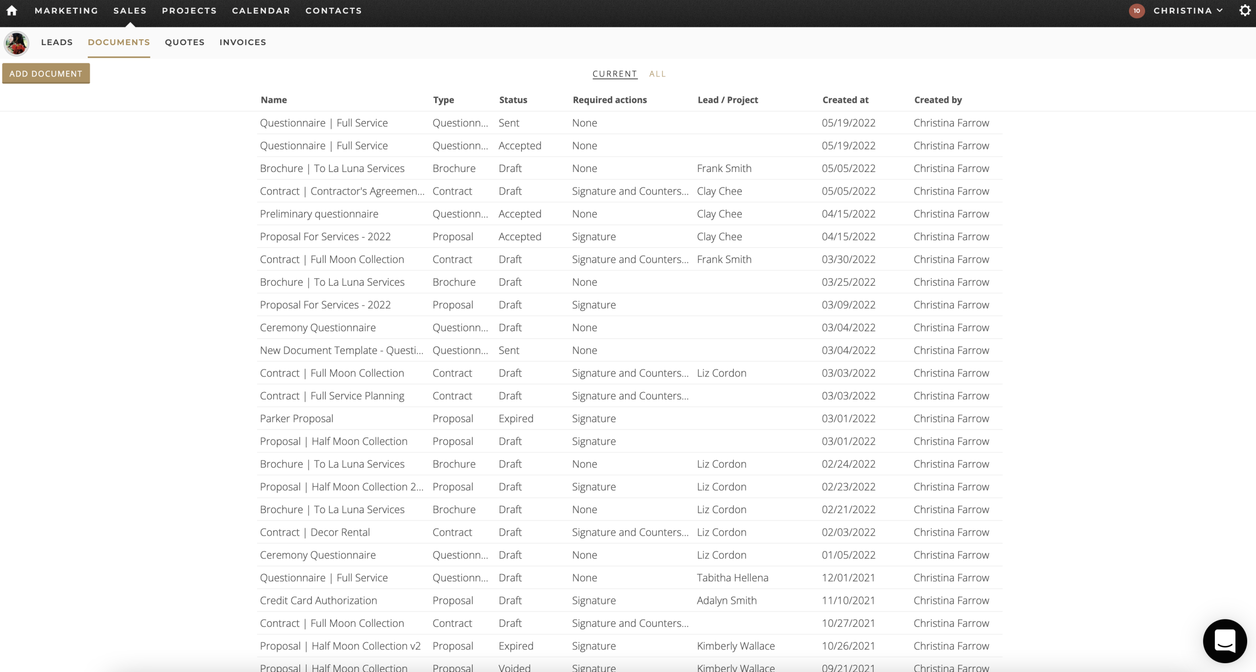 Document template