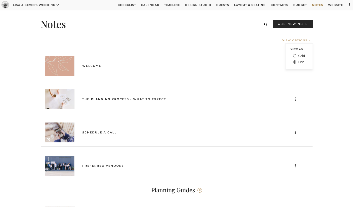 list view