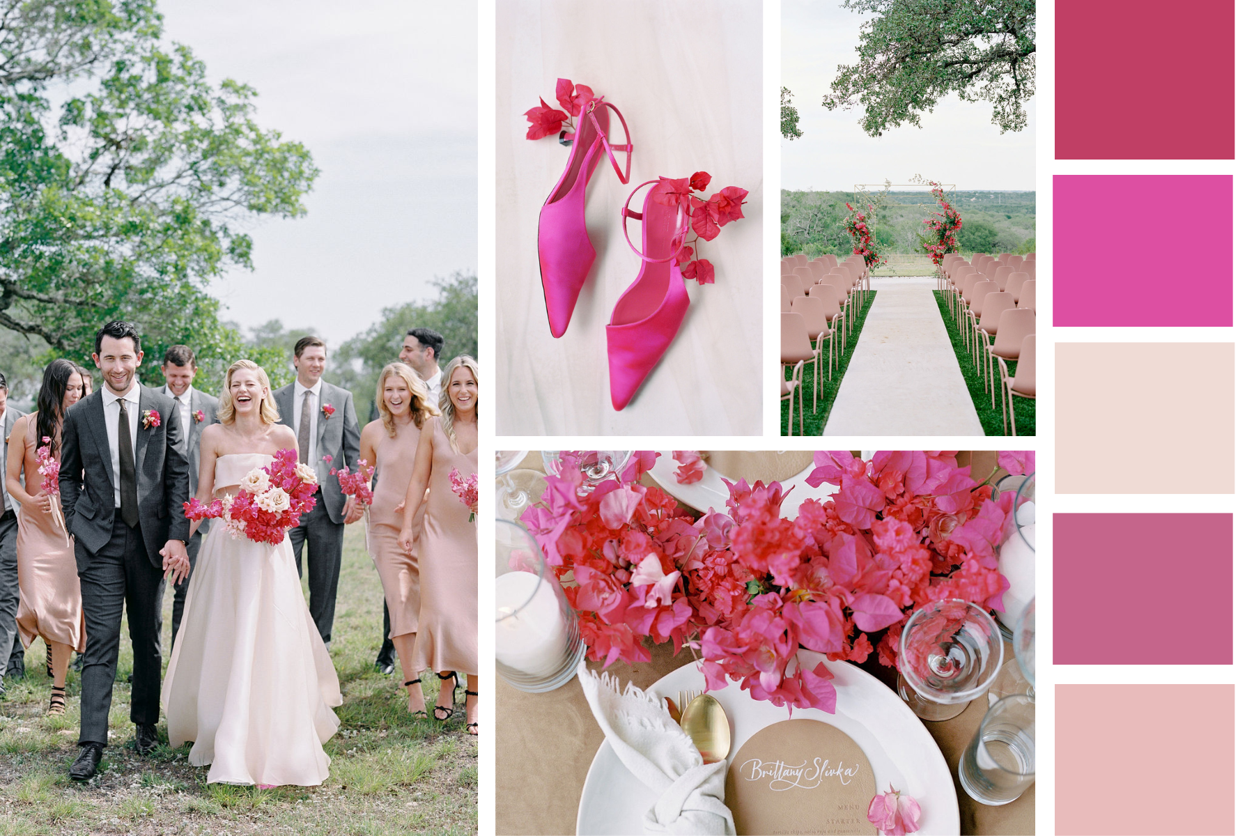 Magenta and pink