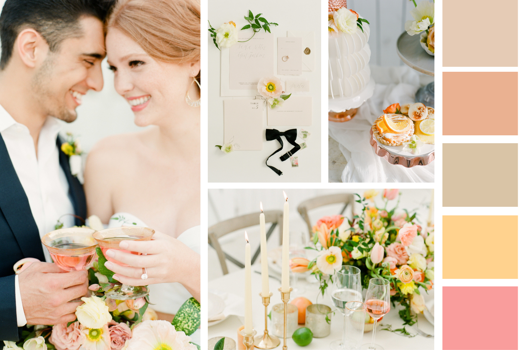Champagne and peach