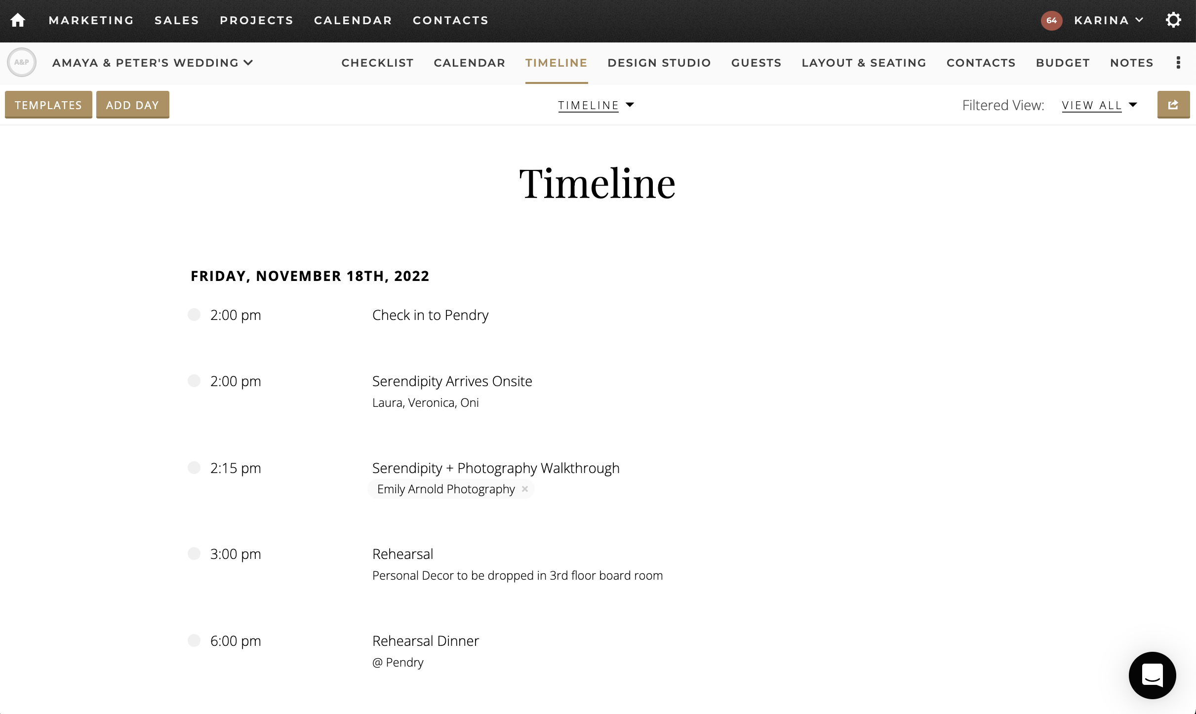 timeline