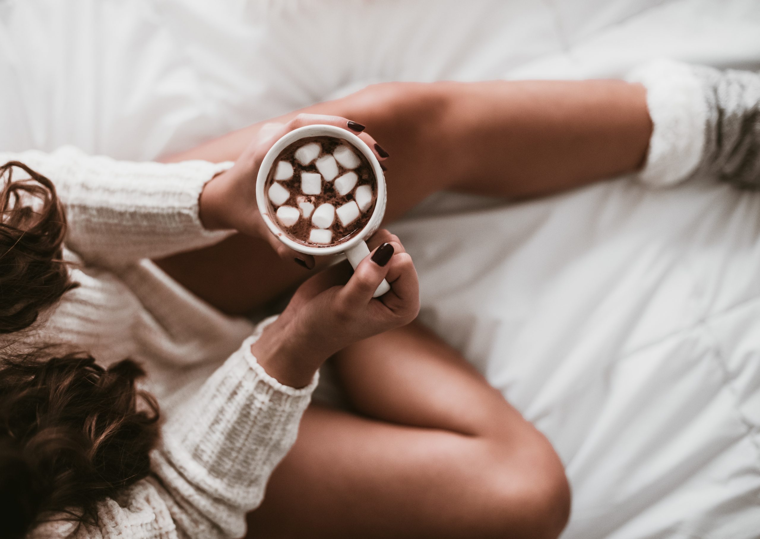 person holding hot chocolate